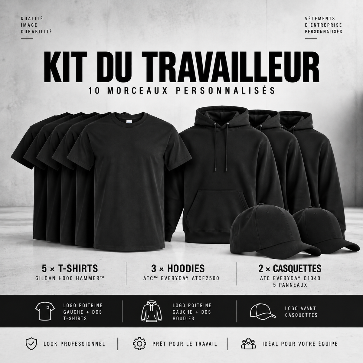 Kit du travailleur — 10 morceaux personnalisés