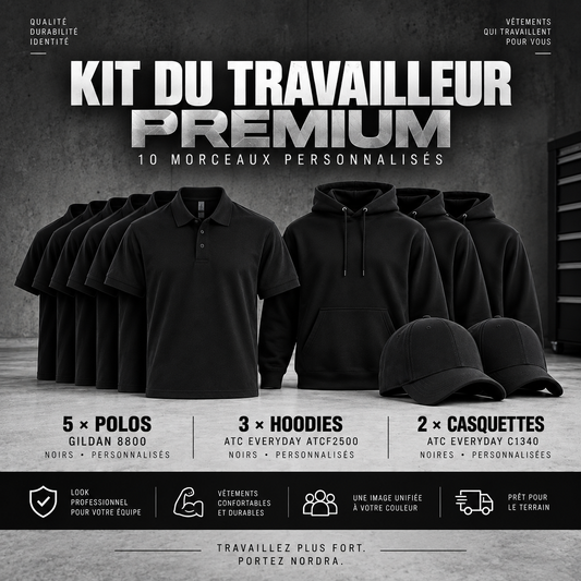 Kit du travailleur PREMIUM — 10 morceaux personnalisés